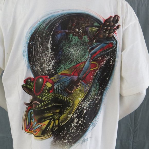 Vintage Surf Shirt - Rasta Surfer by Caribbean Soul - Men's 2XL (NWT) - Picture 5 of 12